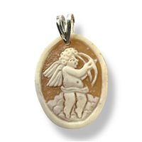 Pendant Mandile 1922 Woman Cammei  in Silver Conchiglia 2MCICM182